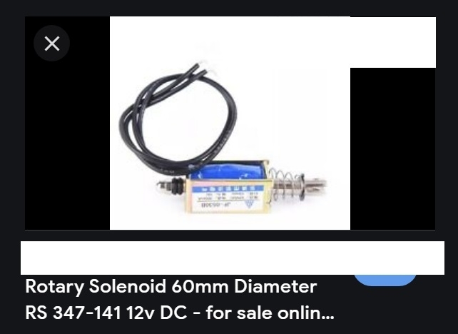 Rotary Solenoid 60mm Diameter RS 347-141 12v DC -